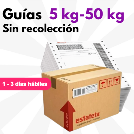 Guia estafeta de 5 kg a 50 kg sin credito